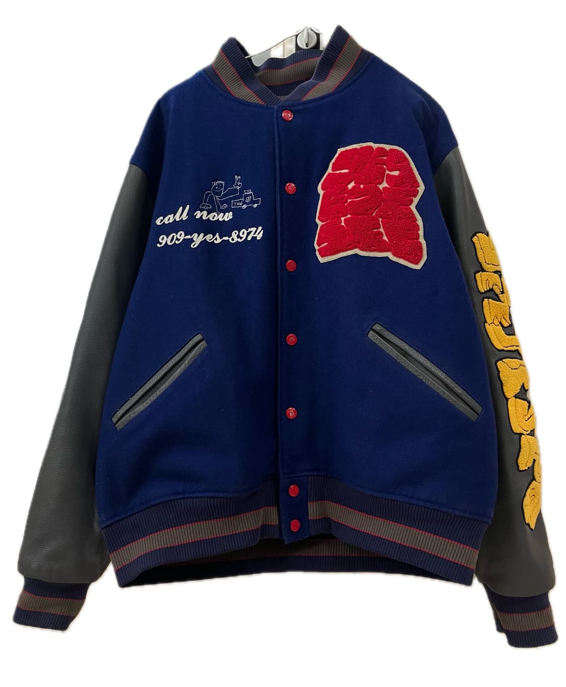 Hooligan Varsity Jacket Navy 상품이미지1