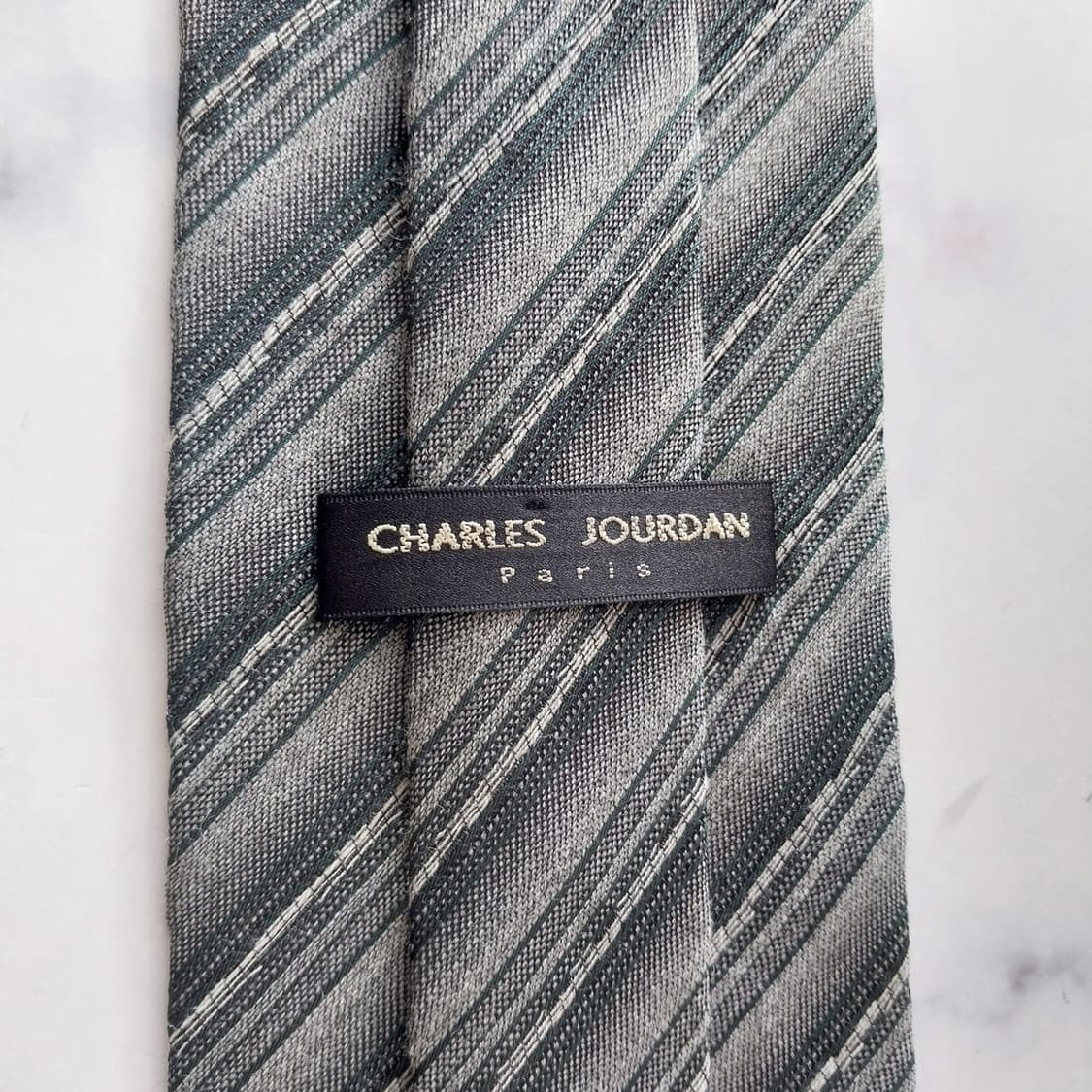 샤를주르당 실크 울 혼방 스트라이프 넥타이 9.7cm A+등급 K1985 상품이미지8