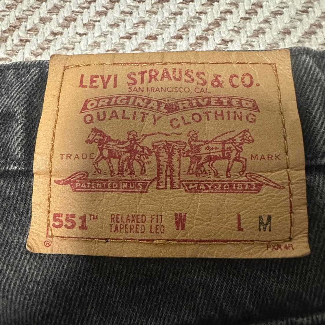 LEVI'S 551 90's usa made black denim 상품이미지3