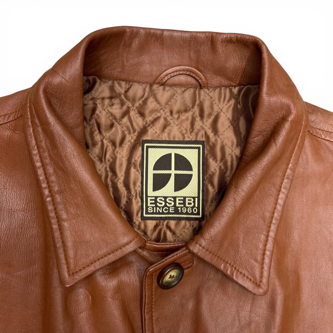  90's Essebi 램 레더 카코트 상품이미지3