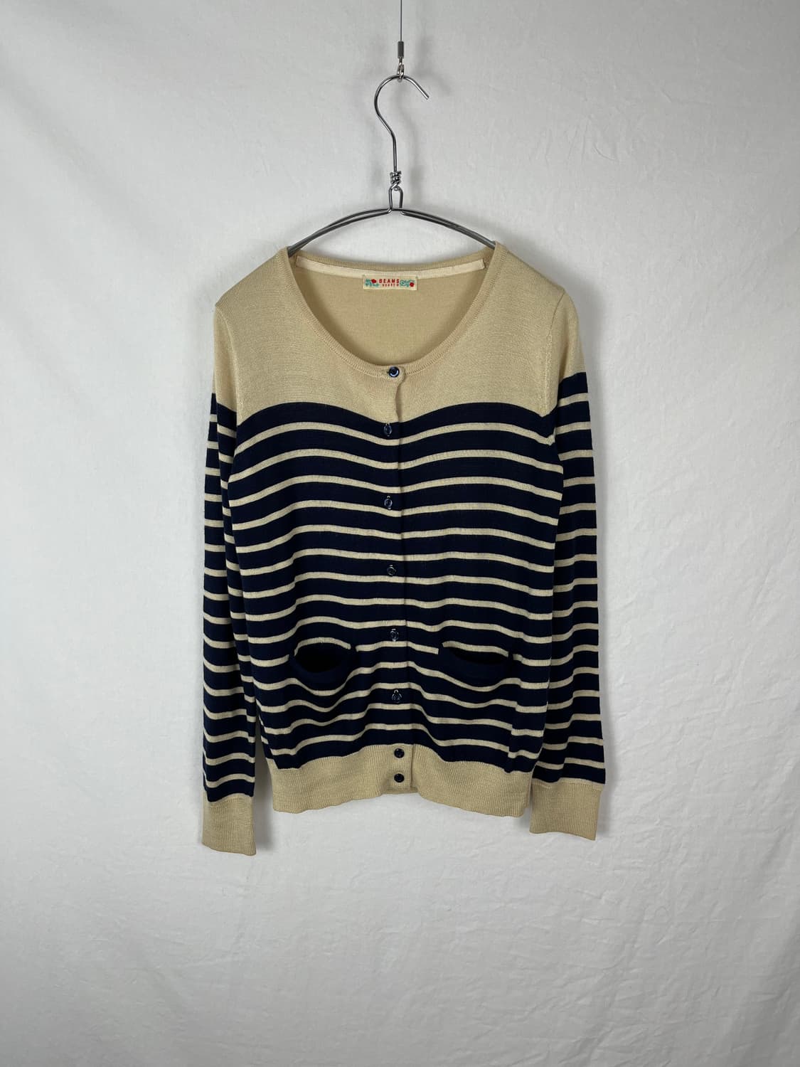Beams Hearts  스트라이프 가디건  상품이미지3