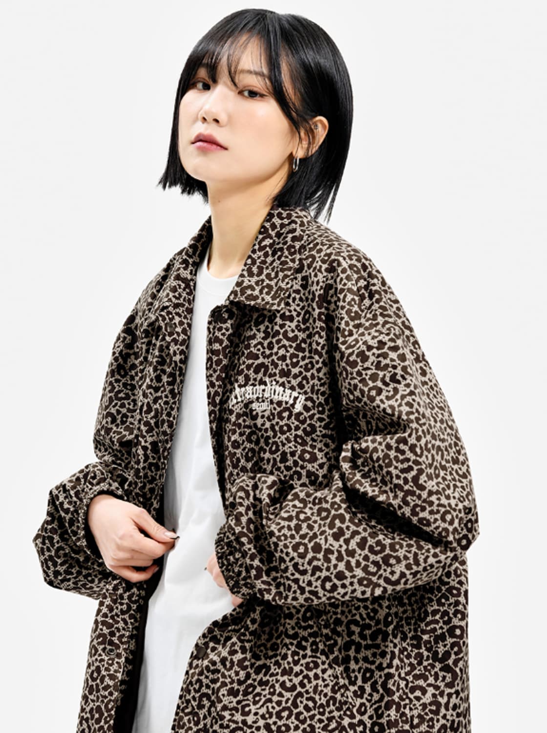 엑스트라오디너리 레오파드 코치 자켓 브라운 L 상품이미지5