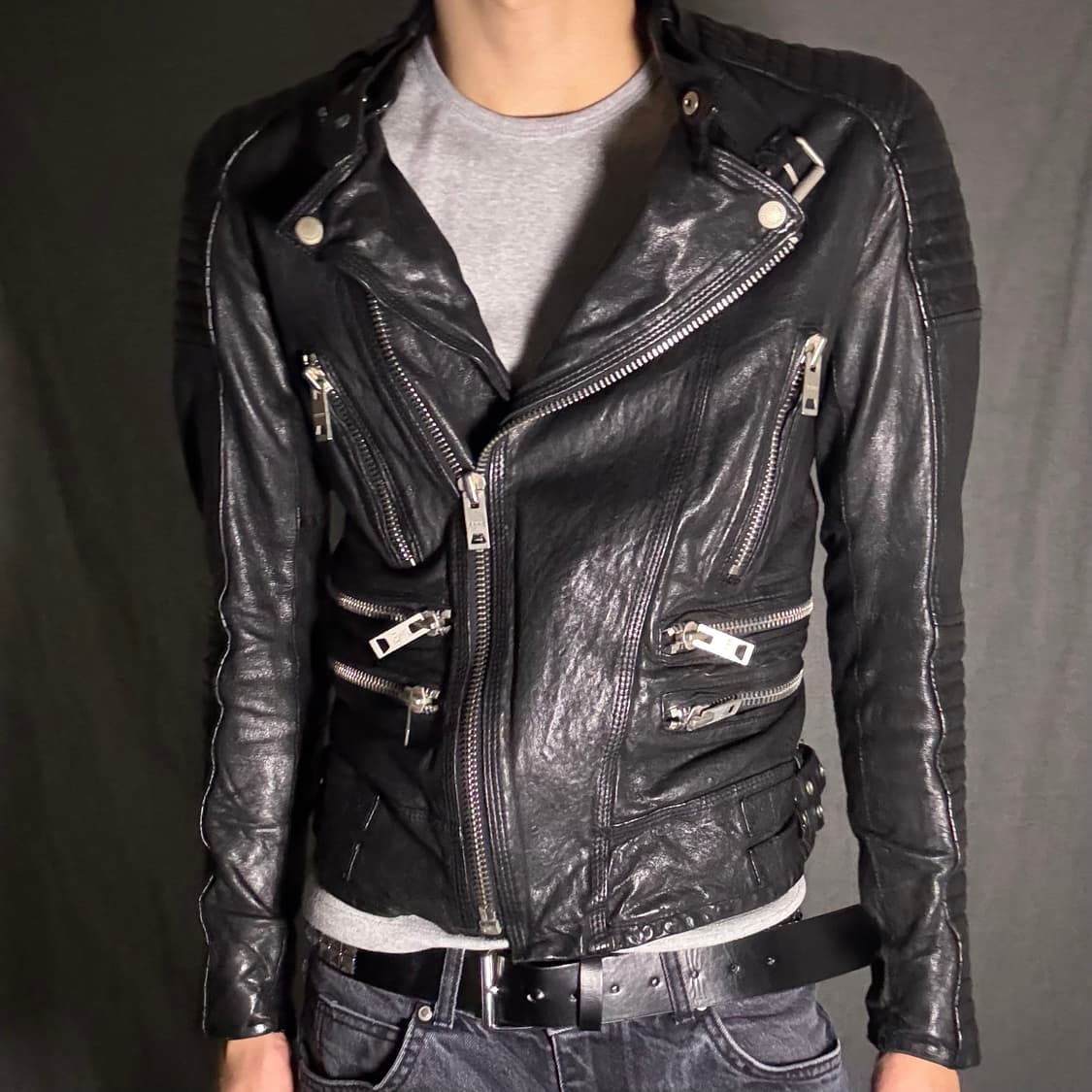 이태리 램스킨 라이더 자켓 상품이미지5