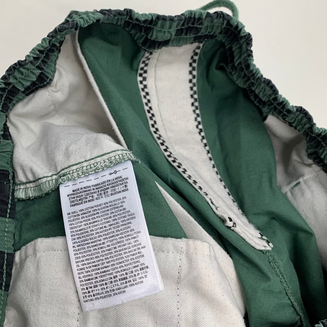 반스 체커보드 배기 테이퍼드핏 밴딩 팬츠 (M) 상품이미지6