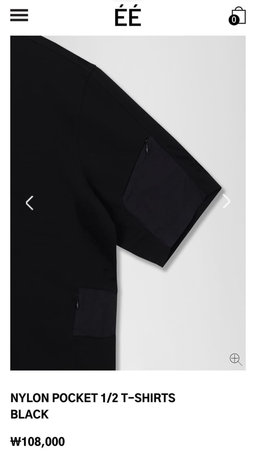 누마레 EE 나일론 포켓 반팔티셔츠 블랙 상품이미지3