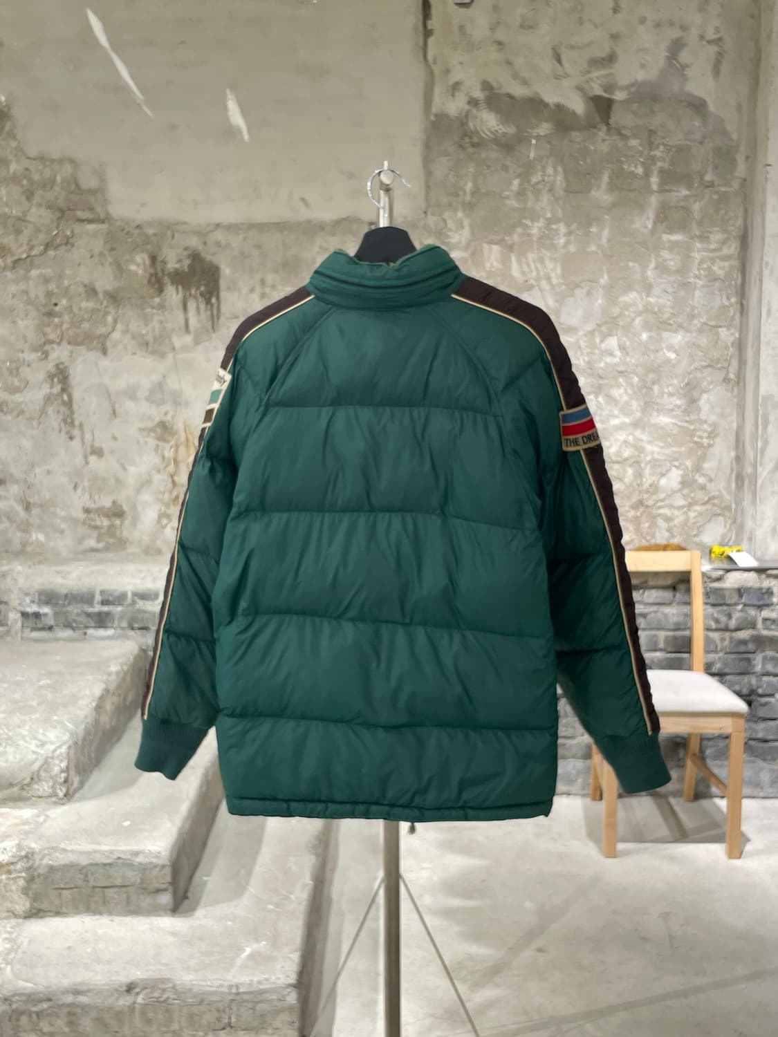 빈티지 그린 레이싱 패치 나일론 패디드 자켓 상품이미지6