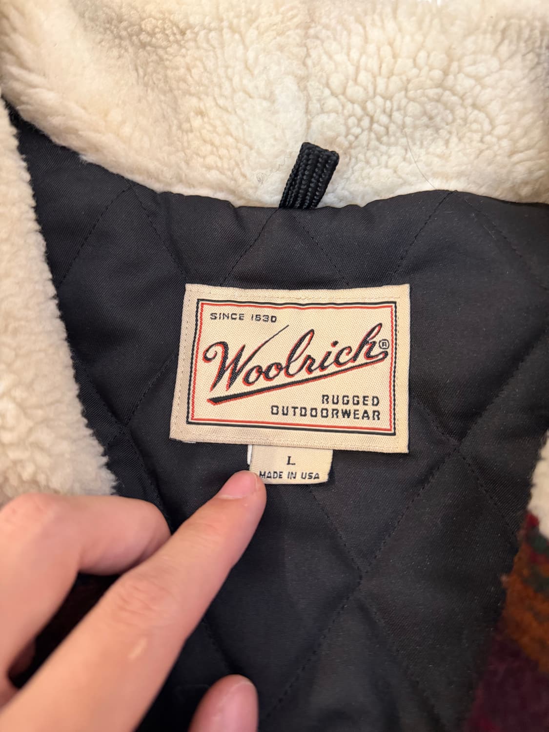 80s 울리치 아즈텍 나바호 양털카라 헤비울 랜치코트 상품이미지6