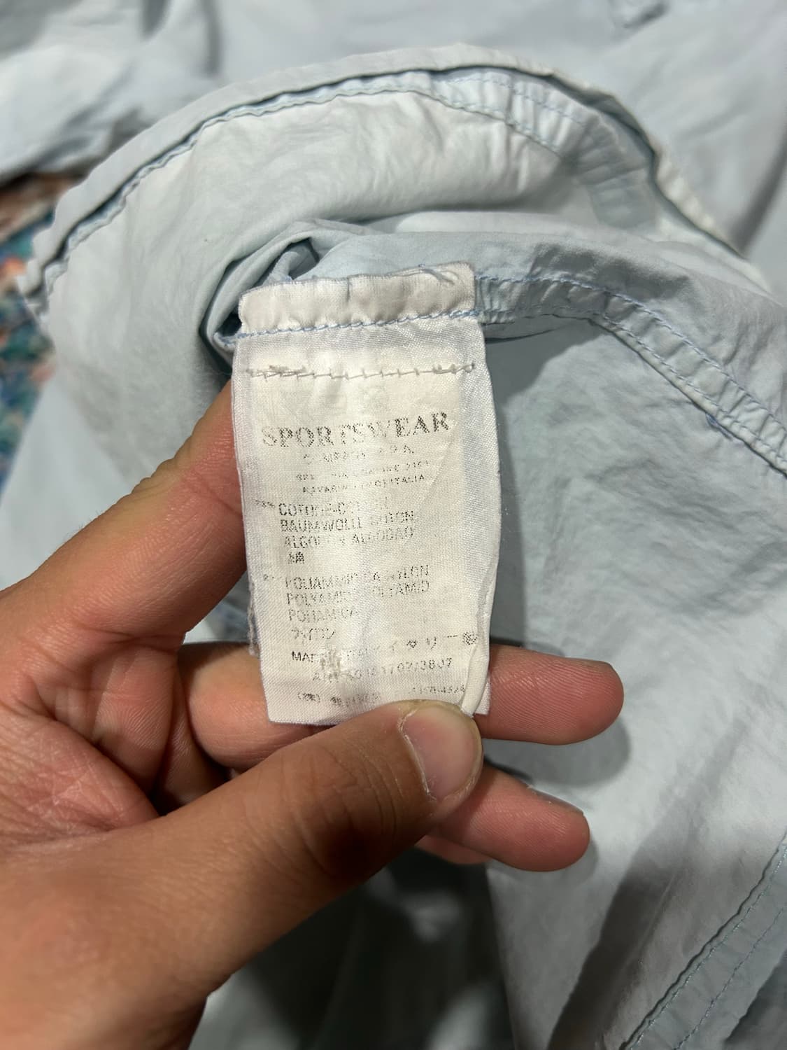 [XL] 00s 스톤아일랜드 아이스 블루 반팔 셔츠 상품이미지7