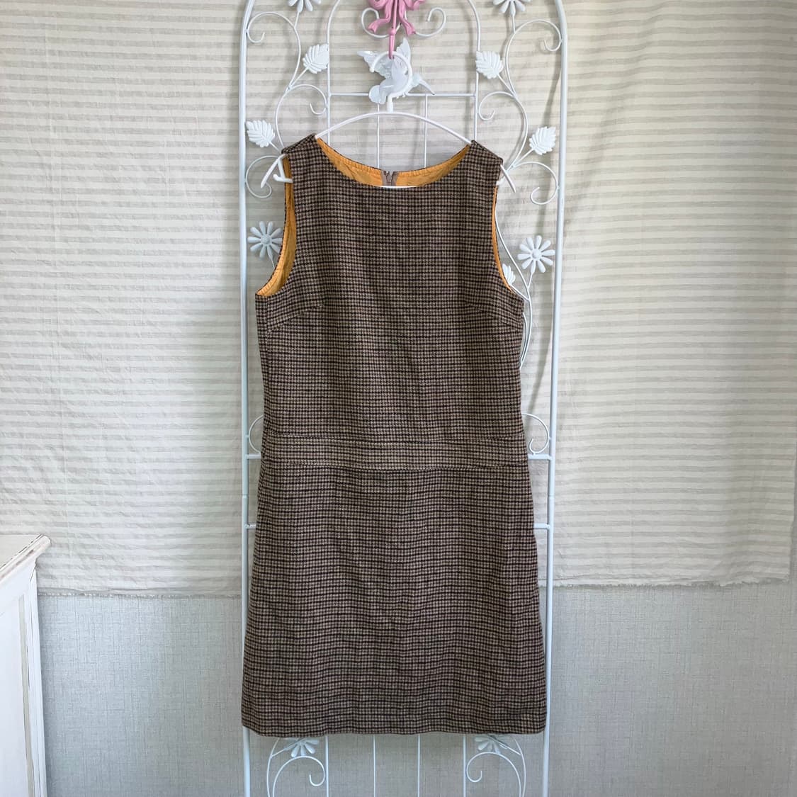 jpn vintage 아가일 패턴 민소매 원피스 y2k 스트릿 갸루 펑키 상품이미지4