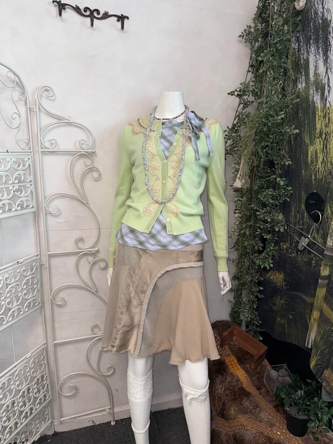 Keith pistachio beads 캐시미어/앙고라/울 가디건 상품이미지2