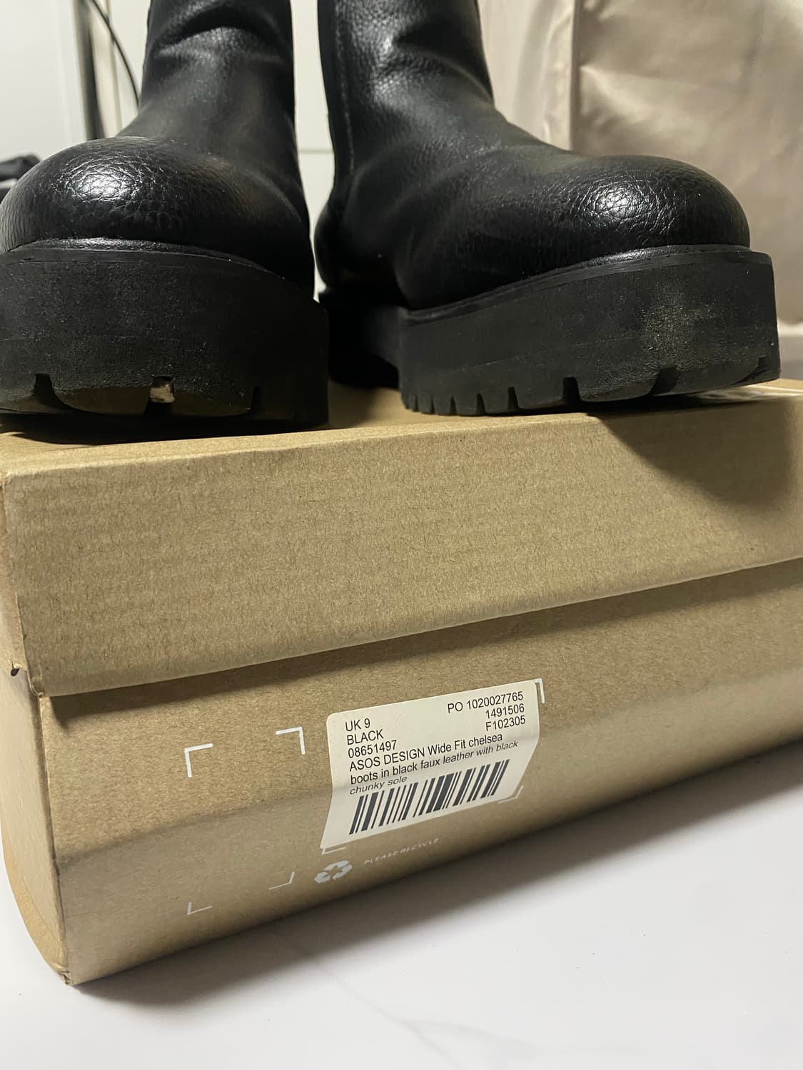 asos 아소스 faux leather 첼시부츠 상품이미지6