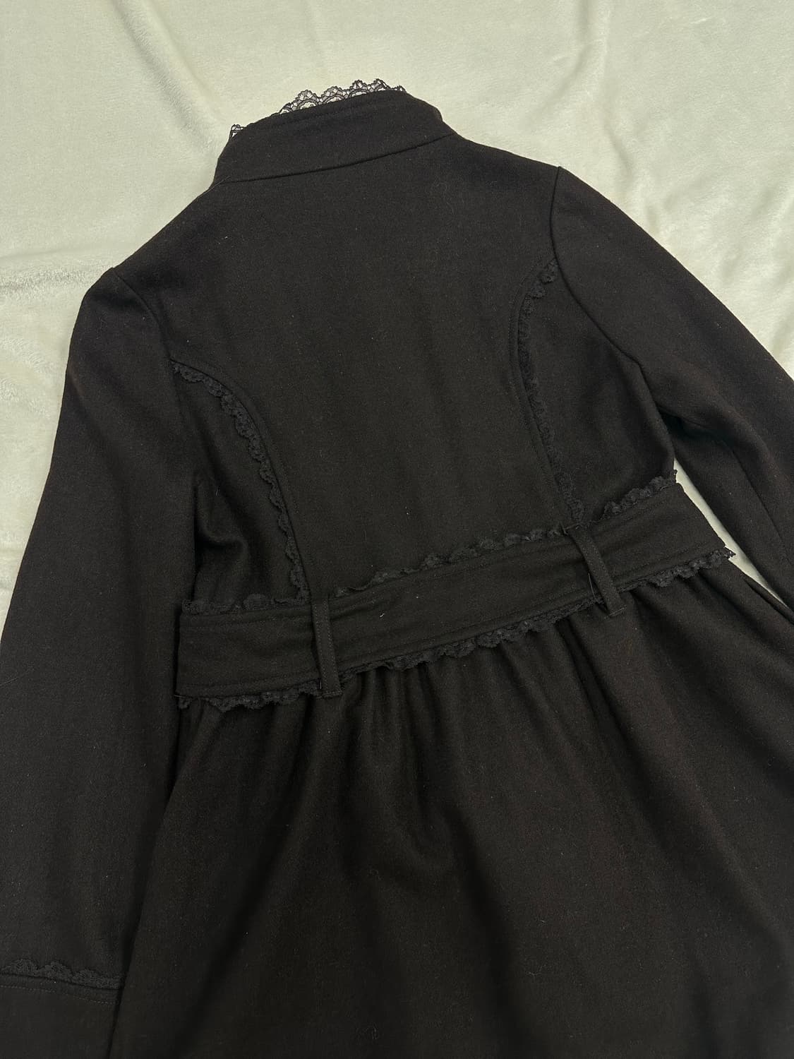 (0)트랄라라 레이스프릴 리본코트 딥브라운  상품이미지7