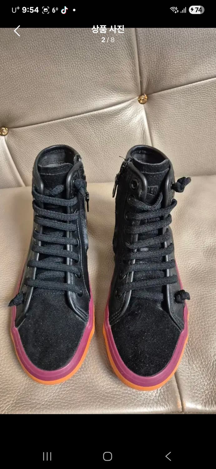 캠퍼 가죽 하이탑 스니커즈 여자 235 상품이미지2