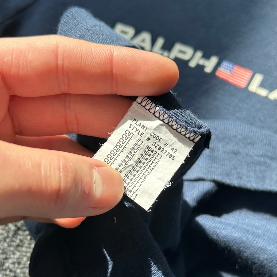 랄프로렌 네이비 레터로고 반팔티셔츠  상품이미지7