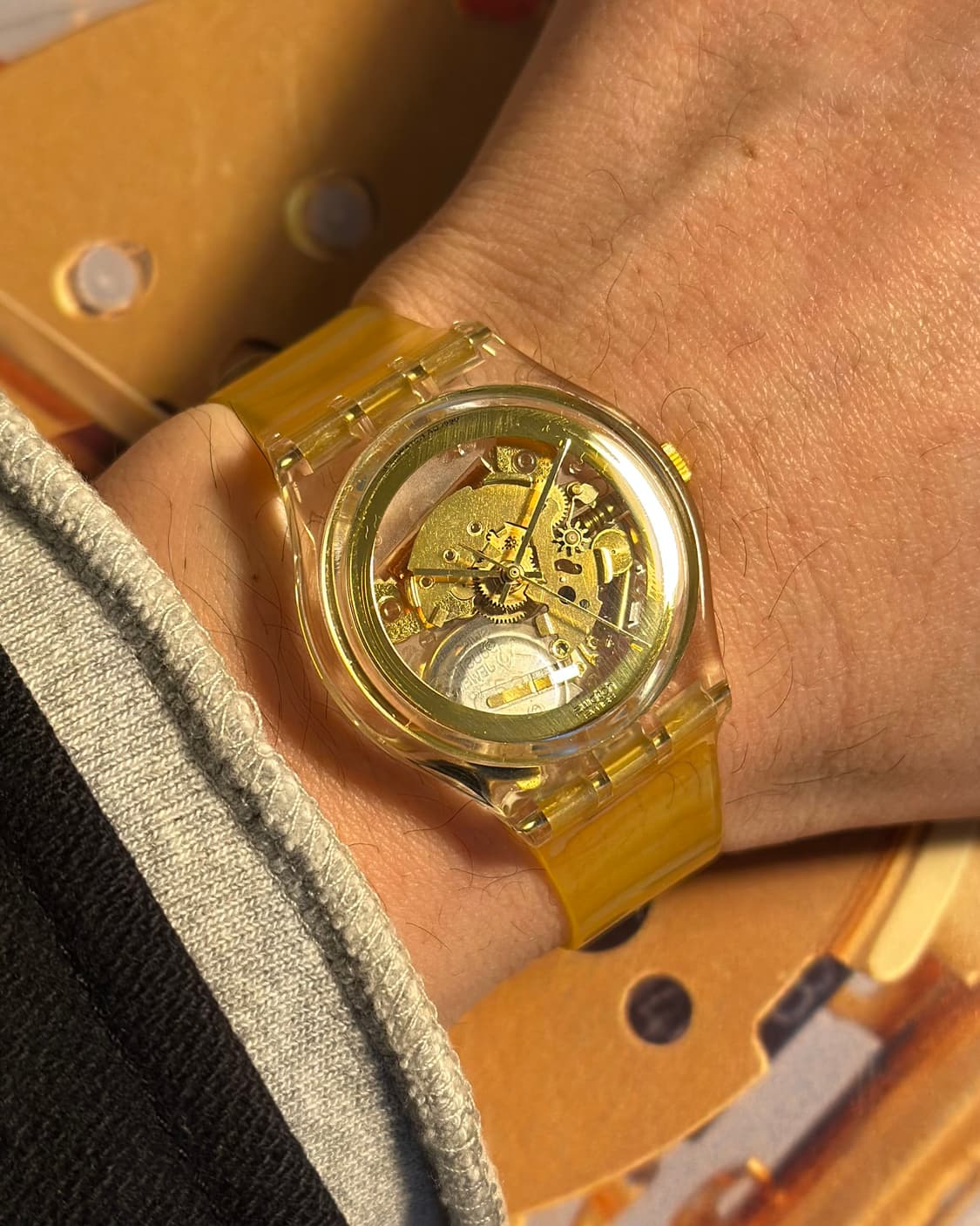 90년판) 빈티지 스와치 젠트 클리어 Golden jelly 상품이미지1