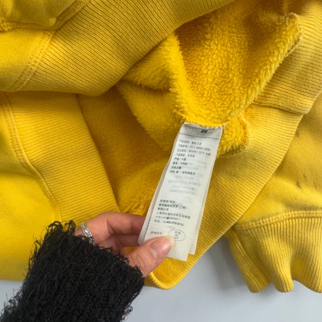 Abercrombie 아베크롬비 스펠아웃로고 옐로우 후드티  상품이미지7