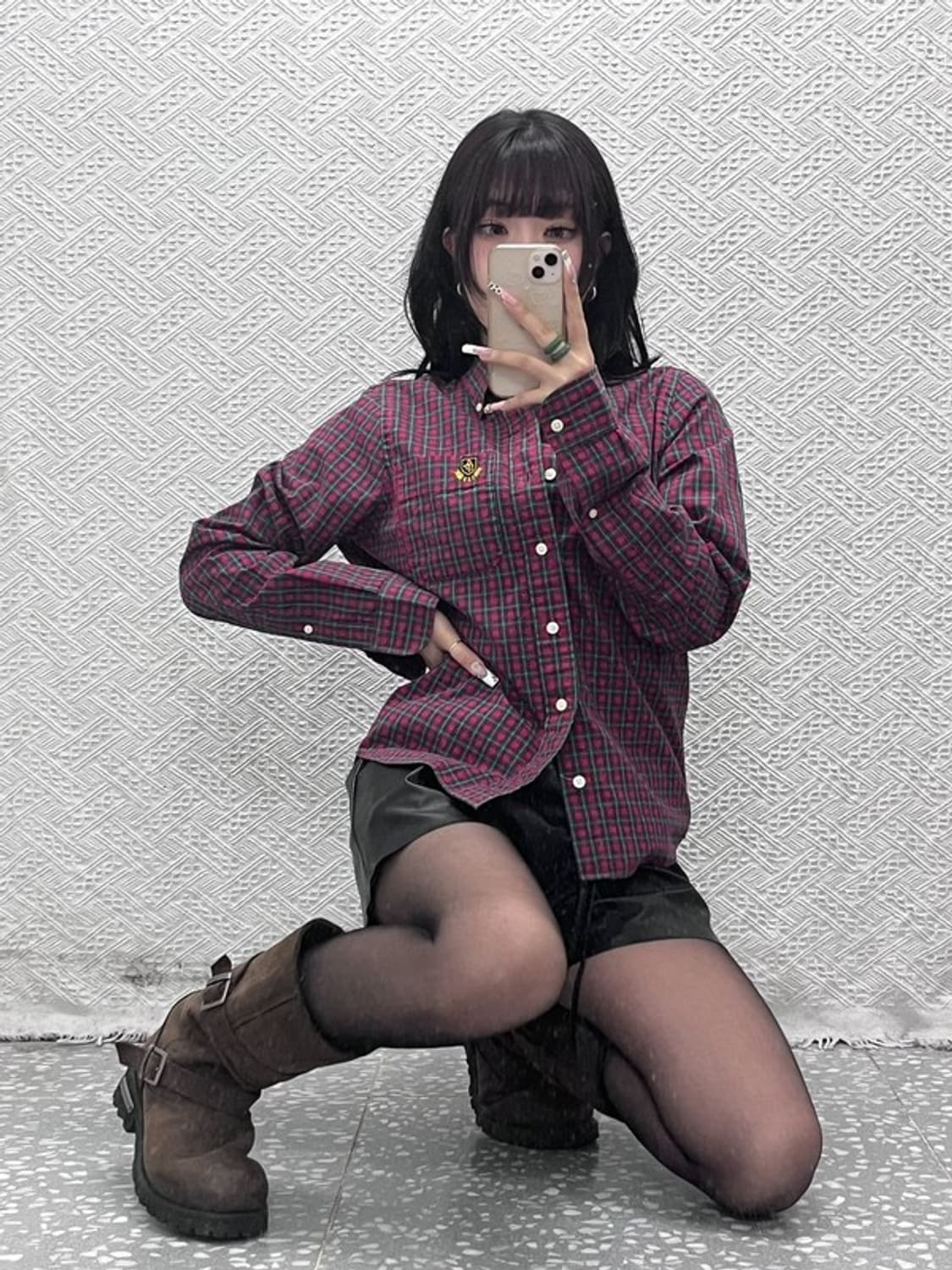 아베크롬비 빈티지 올드스쿨 컨트리 레트로 체크 셔츠 S C11265 상품이미지2