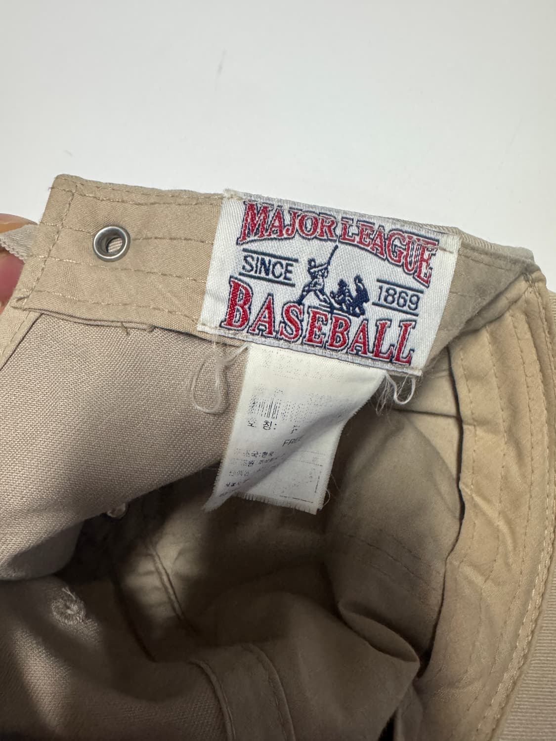 MLB 뉴욕 양키스 스몰 로고 베이지 볼캡 상품이미지4