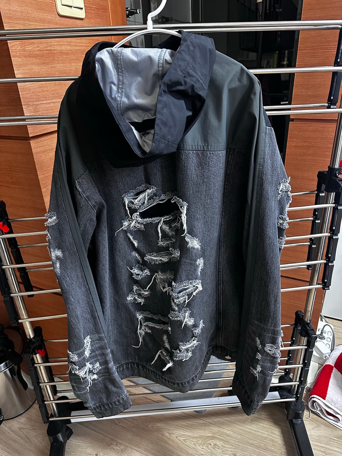 더뮤지엄비지터 데님 나일론 믹스 바람막이 상품이미지2