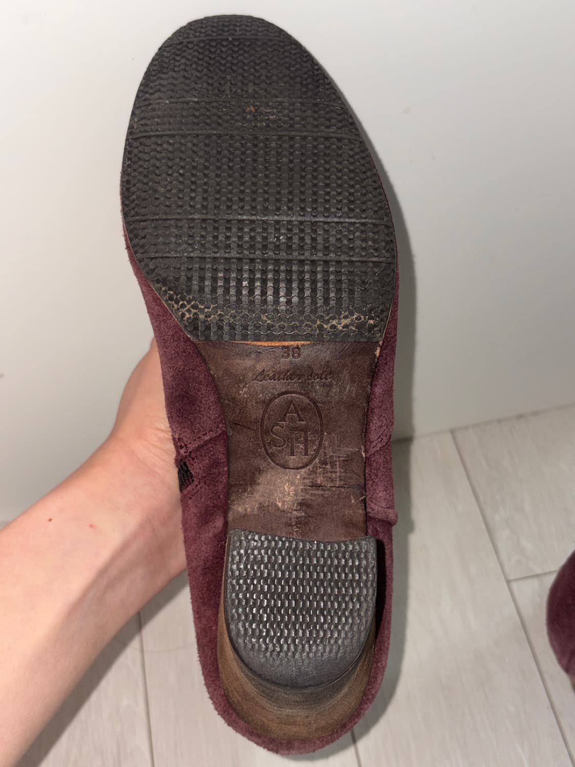 Ash 와인 웨스턴 스웨이드 앵클부츠 38 상품이미지5