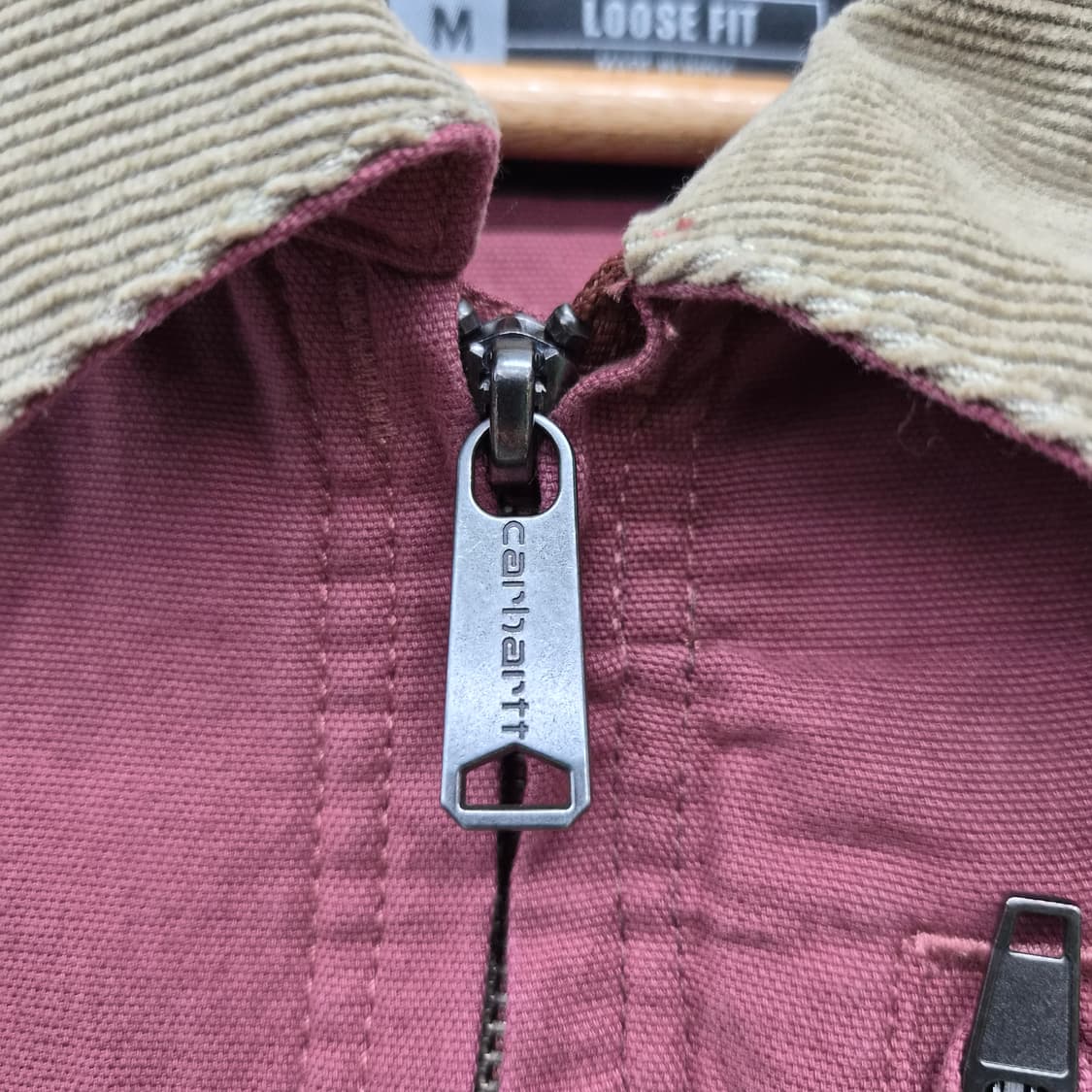 칼하트 버건디색 디트로이트 자켓 남녀공용 M 상품이미지5