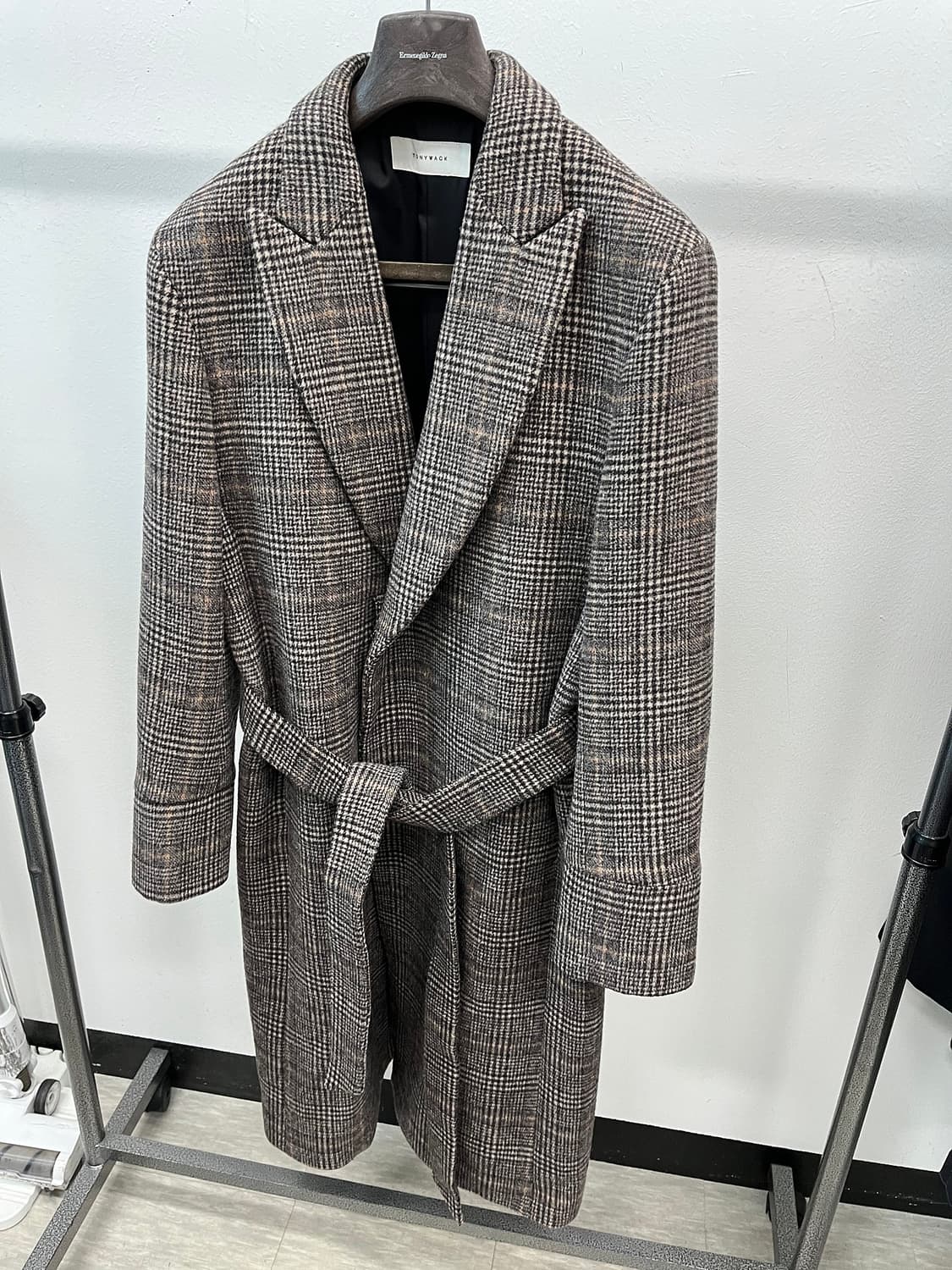 100) 토니웩 체크 로브코트  상품이미지1