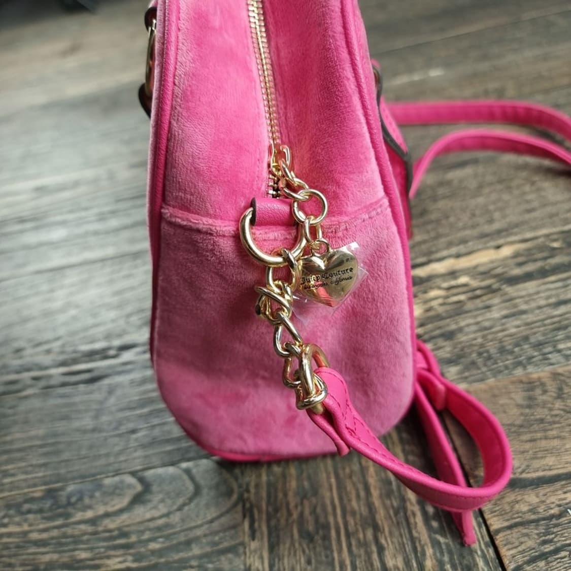 [쥬시꾸뛰르] Y2K 빈티지 투웨이 벨벳 미니 토트백 M20112 상품이미지4