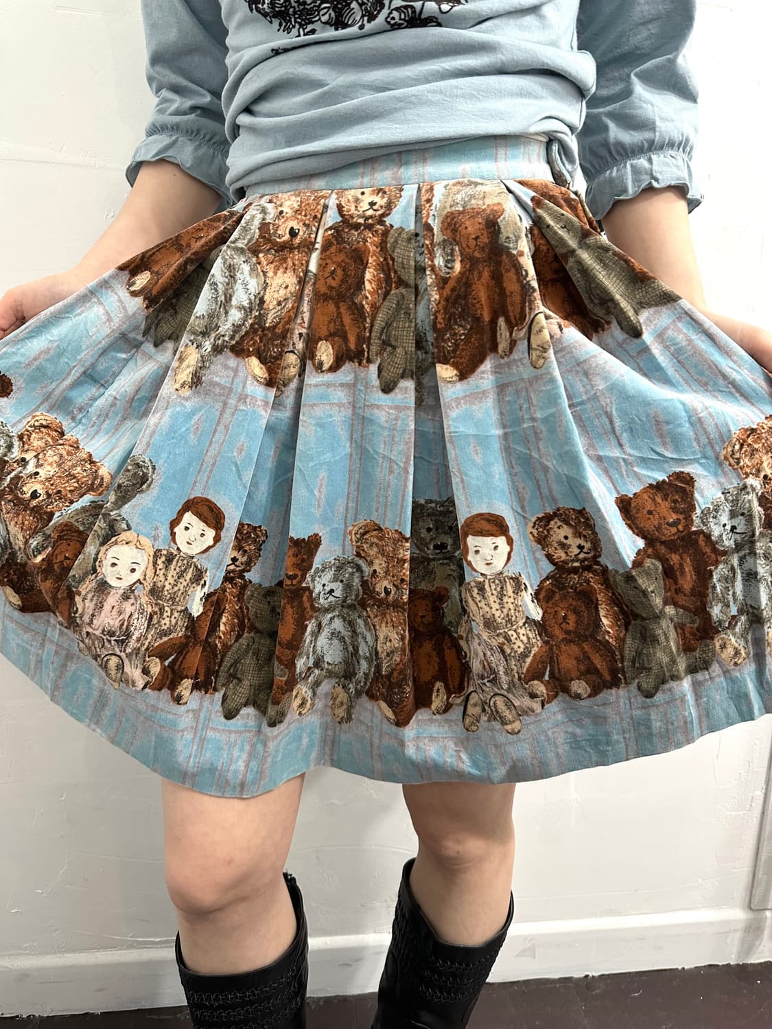 lest rose design pleats skirt 상품이미지4