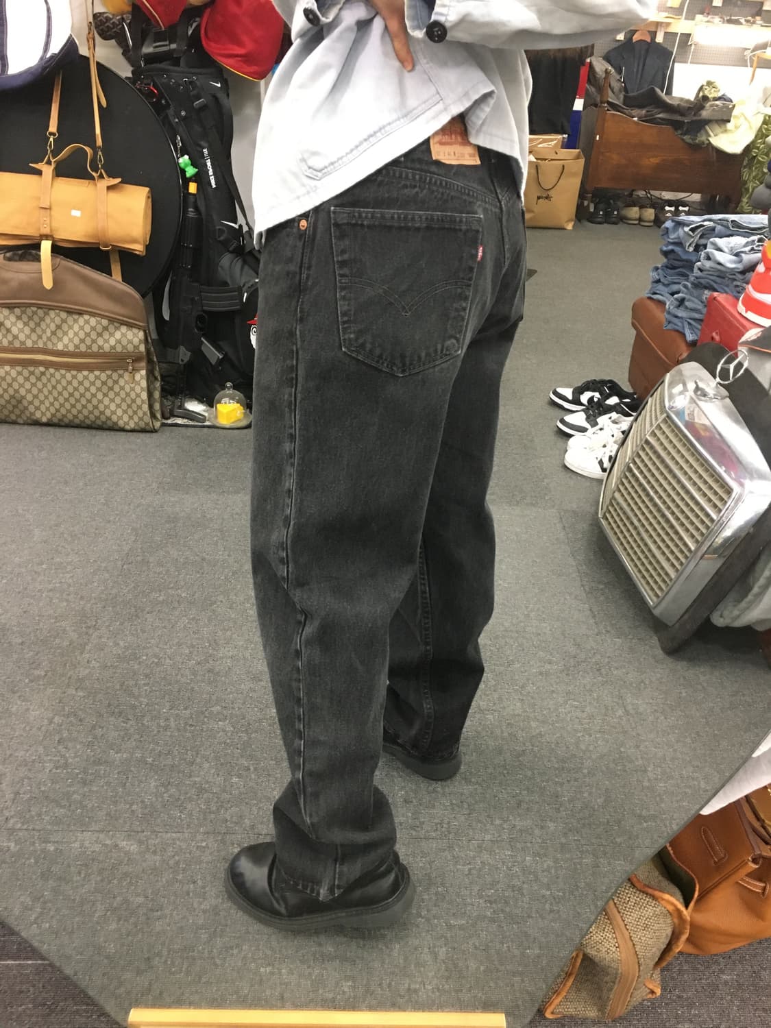 90s Levis 리바이스 550 흑청 데님팬츠 상품이미지2