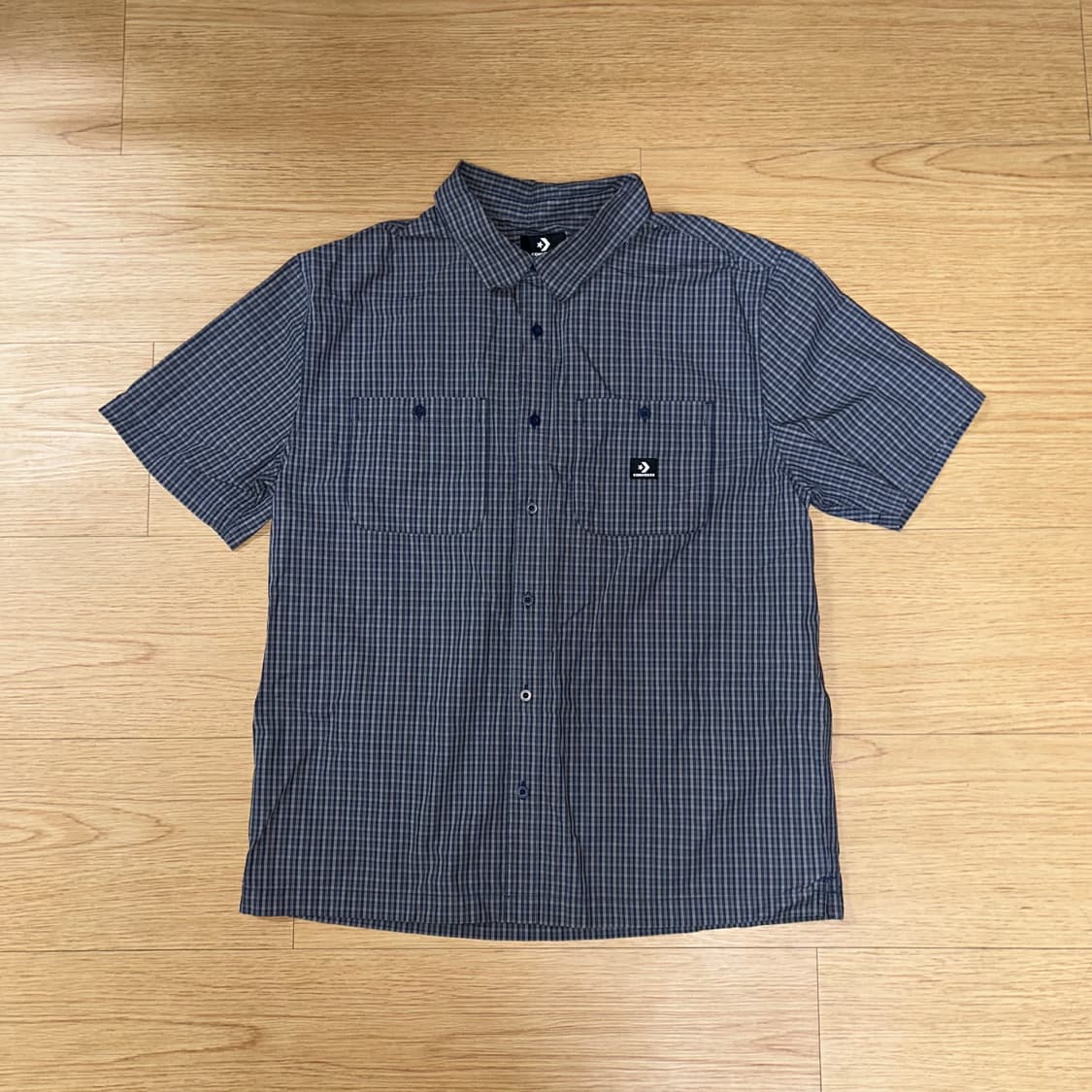 컨버스 플레이드 쇼트 슬리브 셔츠 샤크스킨 플래드 상품이미지3