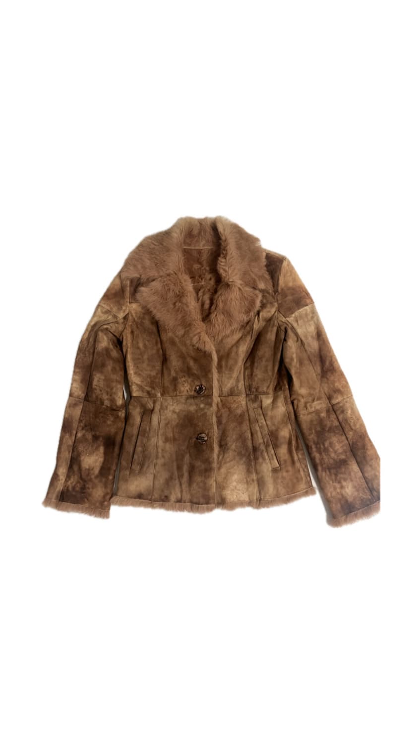 히피 그런지 카키브라운 퍼자켓 상품이미지1