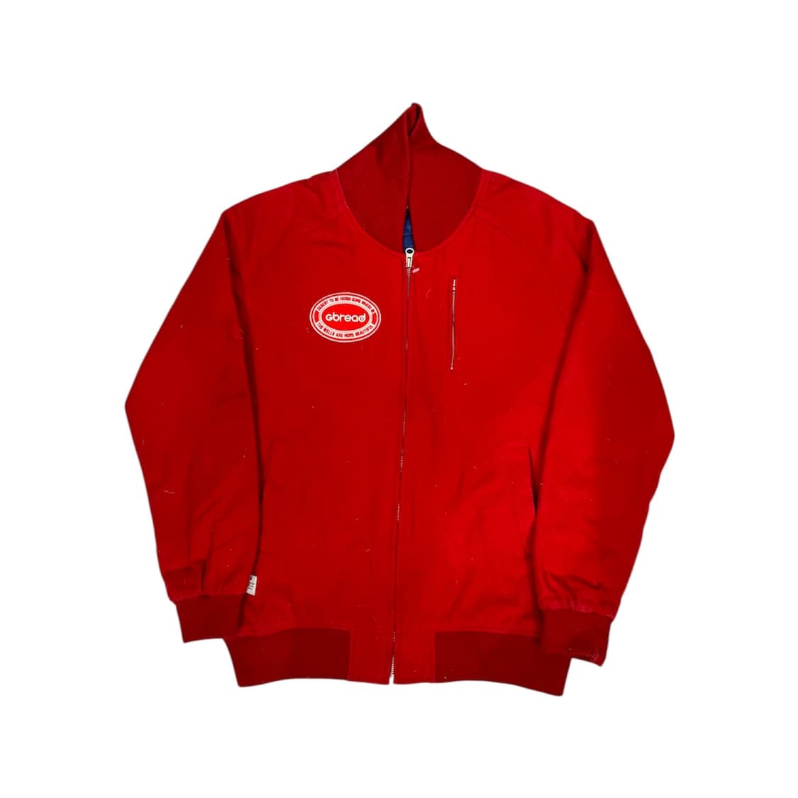 일본 빈티지 레드 모직 자수 바시티 자켓 L 상품이미지5