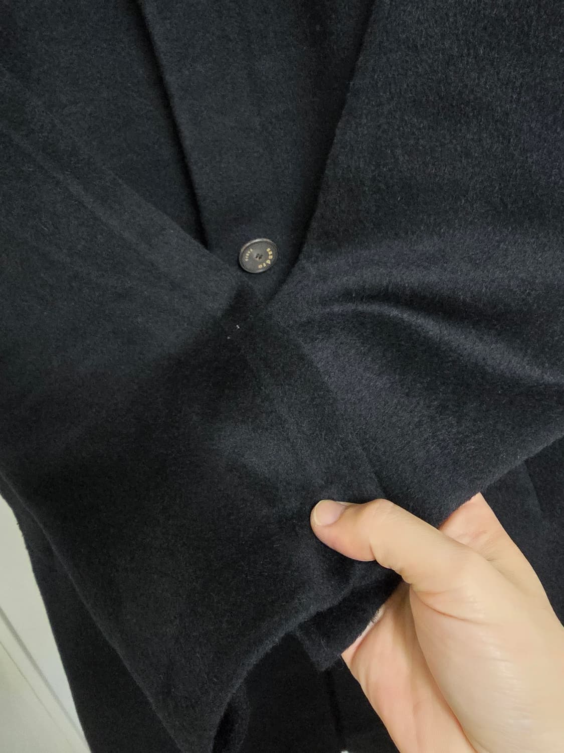 Sandro 캐시미어 60프로 블랙 롱 코트 빅사이즈 상품이미지6