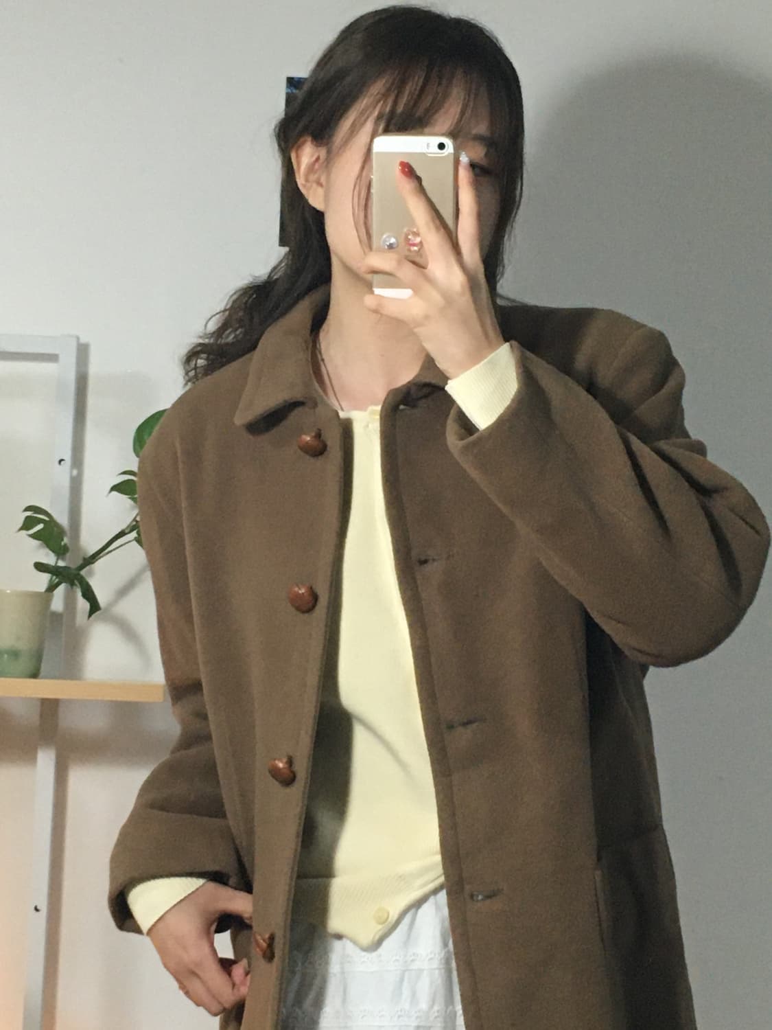 Modemoislle nonnon 브라운 코트 상품이미지7