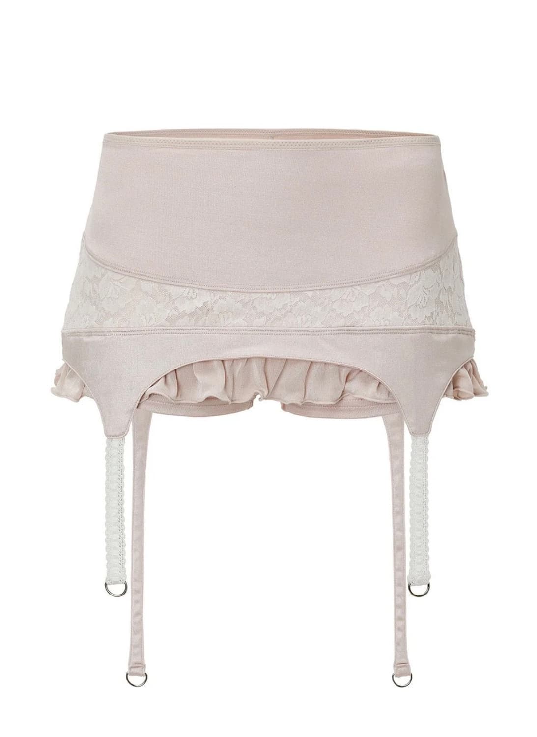 쓰리타임즈 레이스 가터 스커트 핑크 쓰탐 상품이미지4