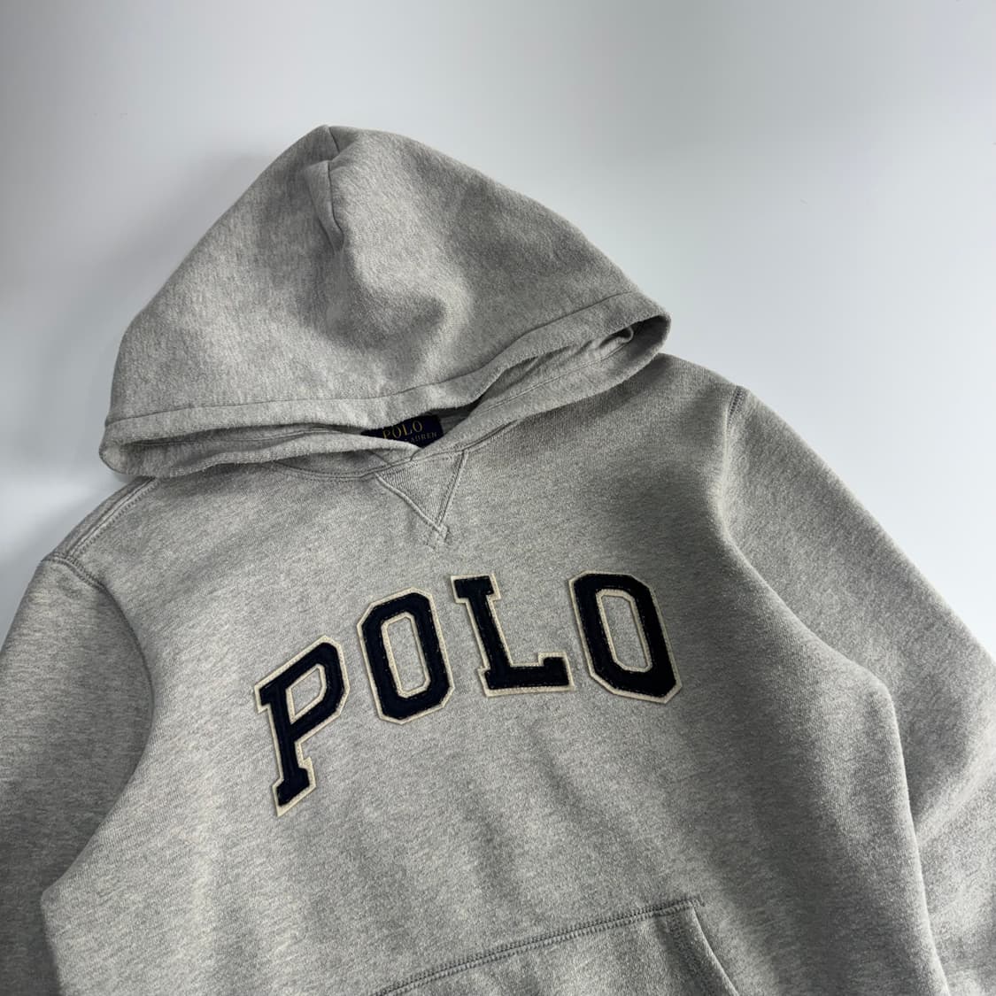 Polo 폴로 네이비 로고 그레이 후드티 상품이미지4