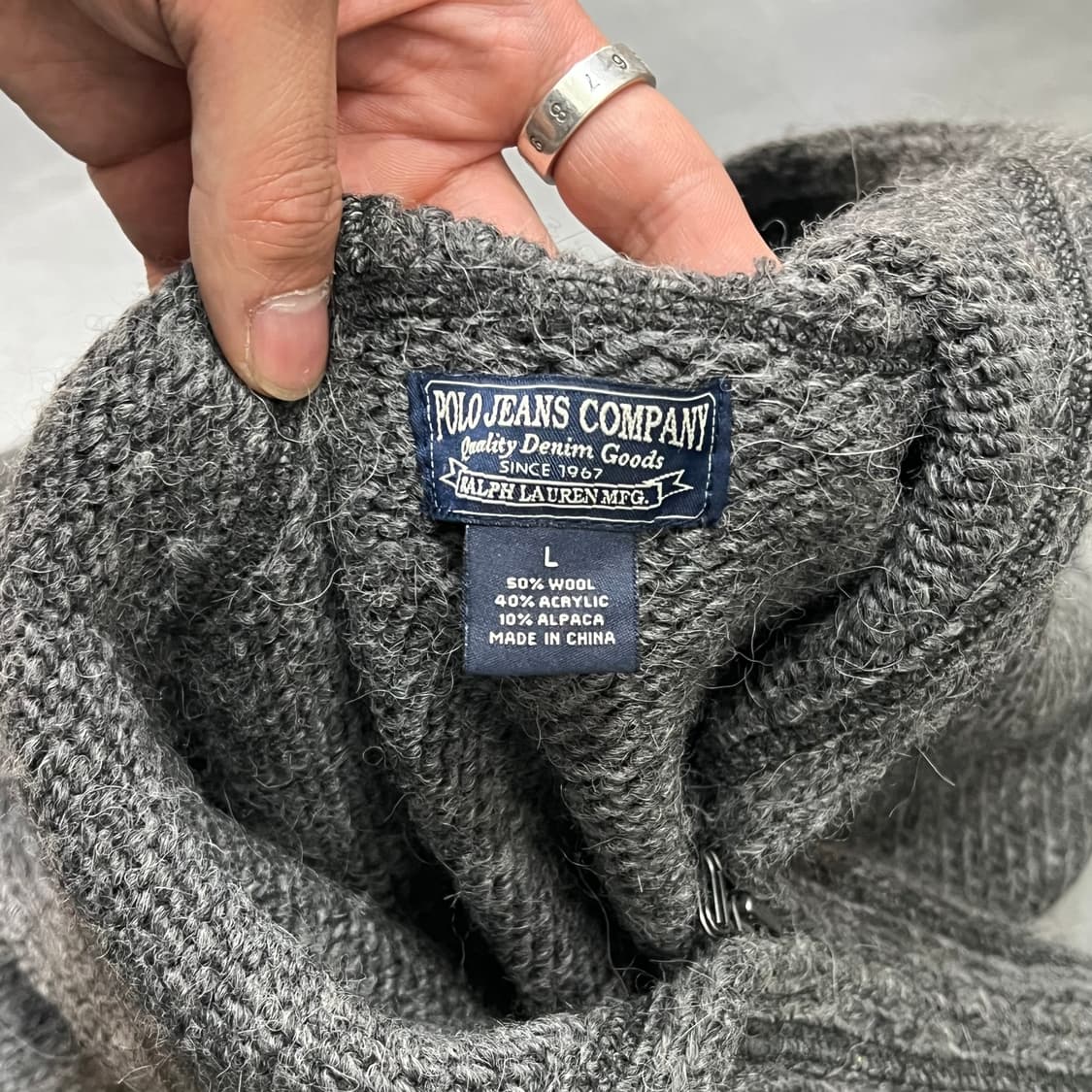  폴로진스 울 혼방 니트 후드집업 y14868 상품이미지6