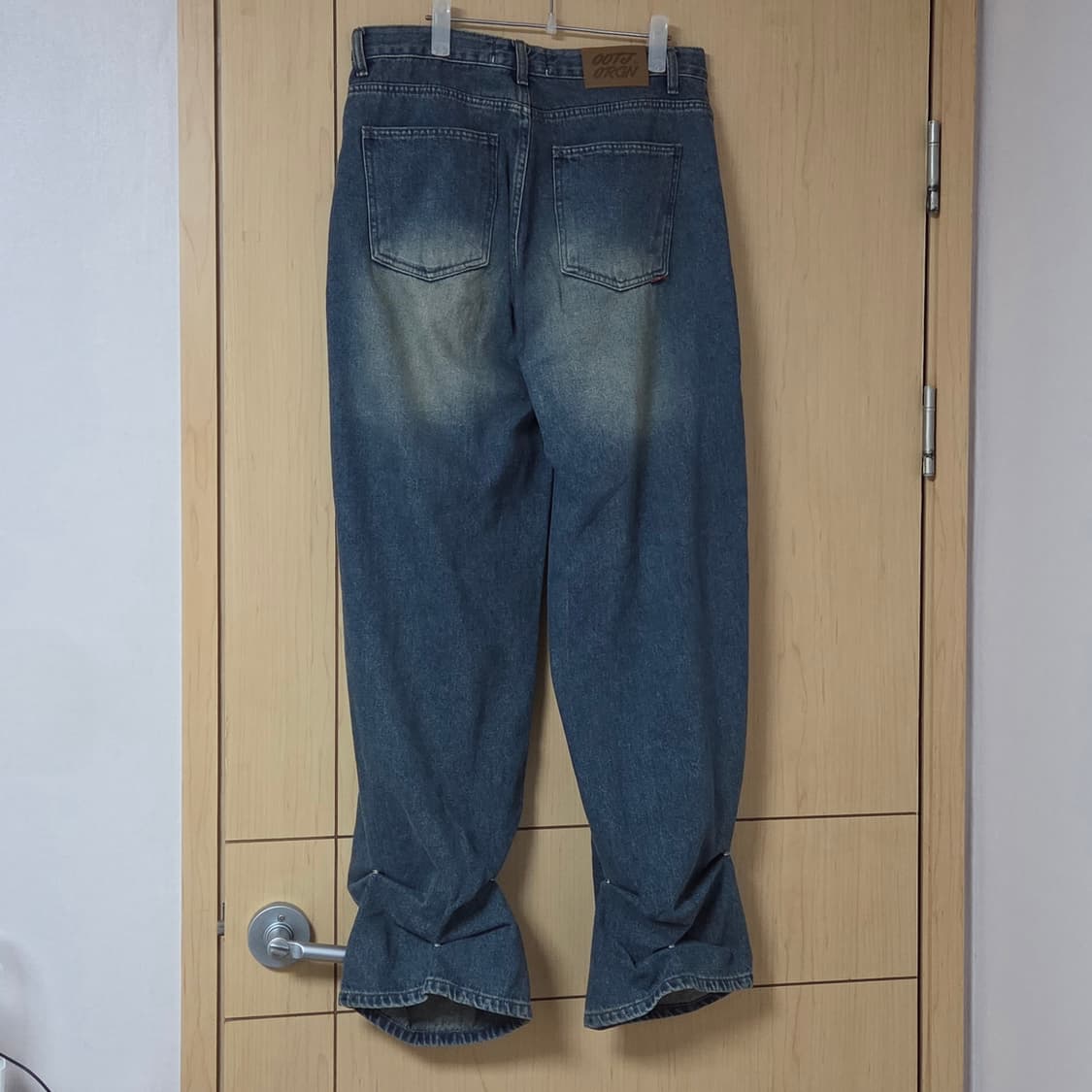 ootj 오오티제 보통의날 버킷 빈티지 워싱 와이드 데님 롱팬츠 m 중청 상품이미지8