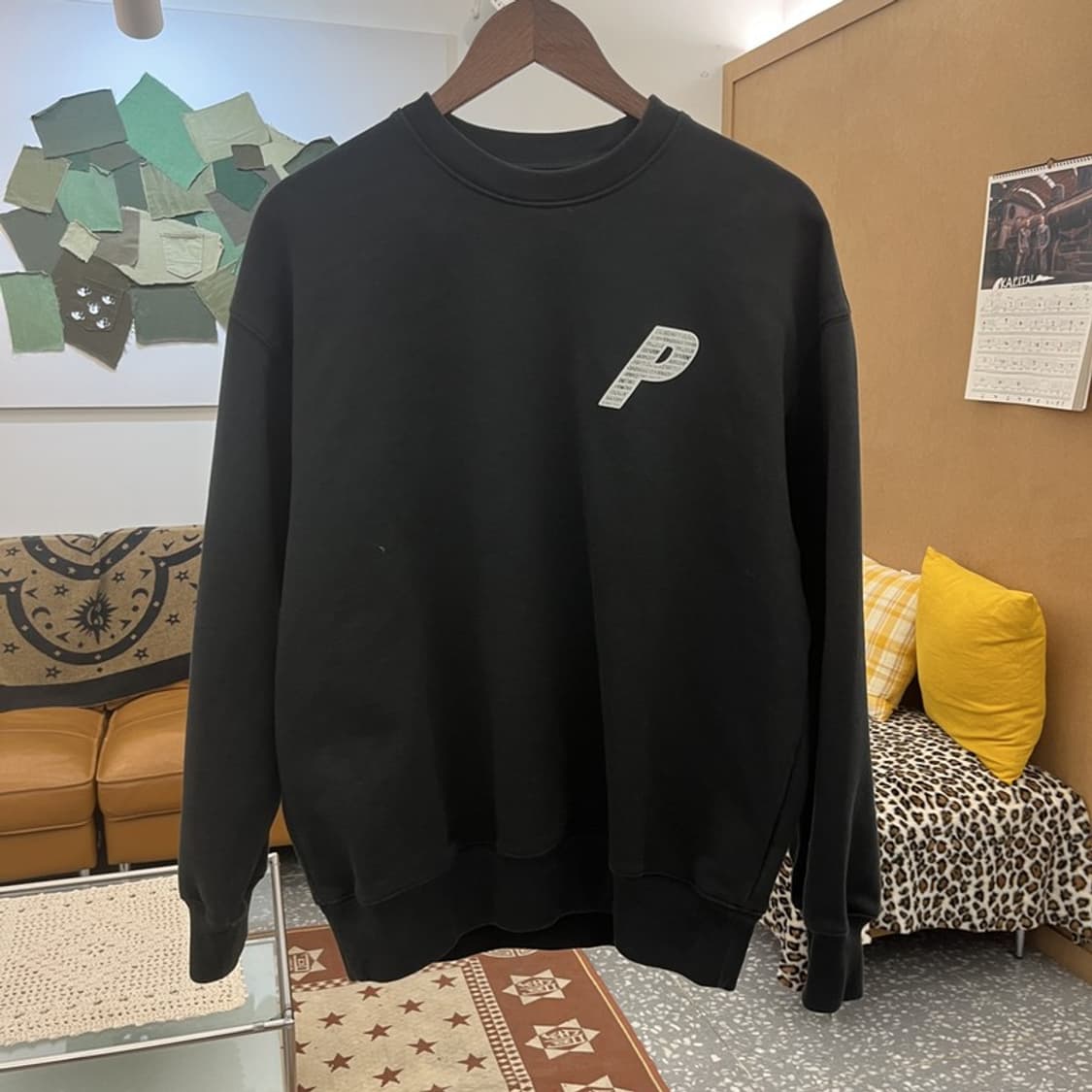 팔라스 P3 스트릿 펑크 체인 퍼프 크루넥 맨투맨 M C09930 상품이미지3