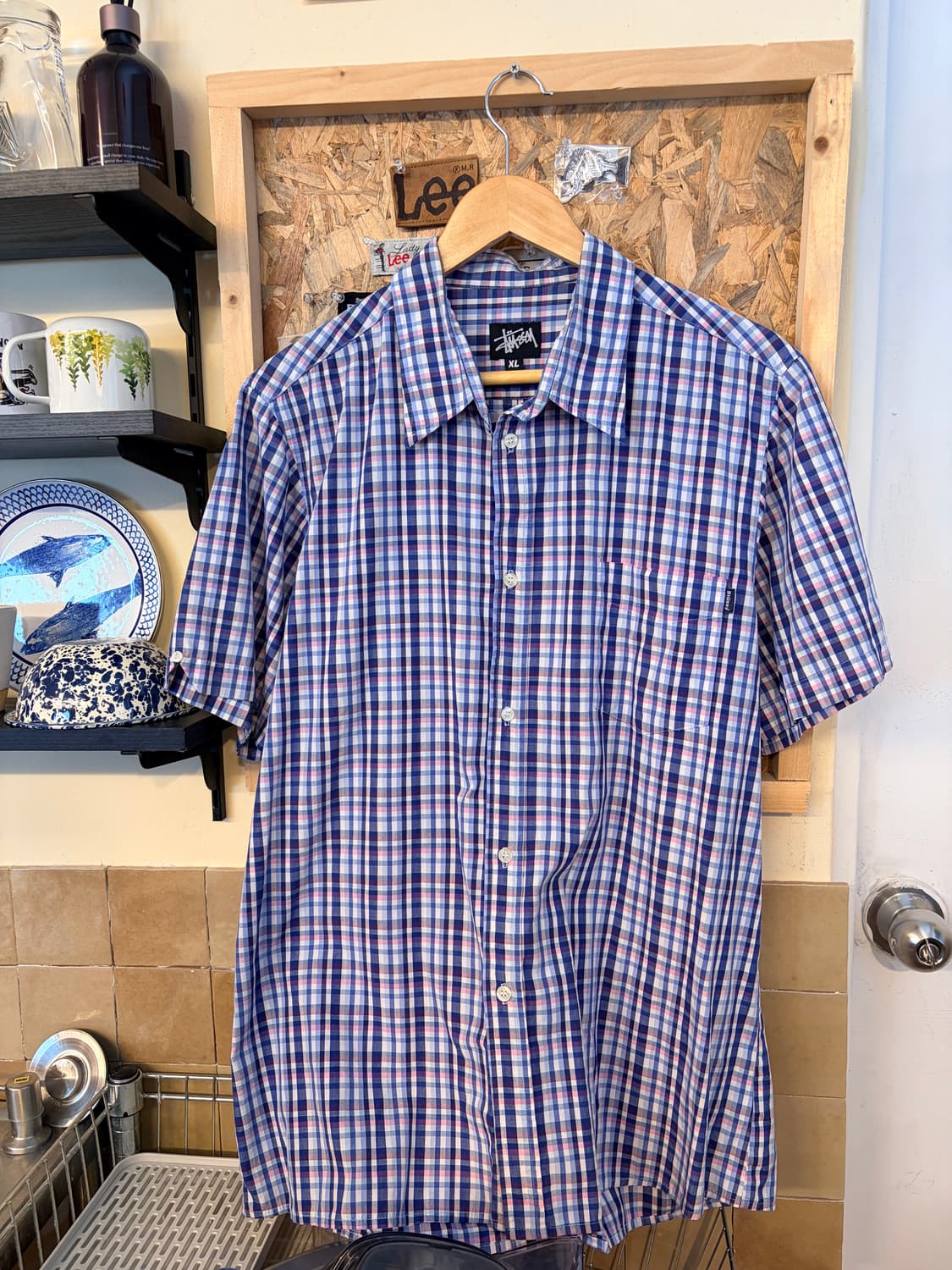 90 스투시 체크 셔츠 상품이미지1