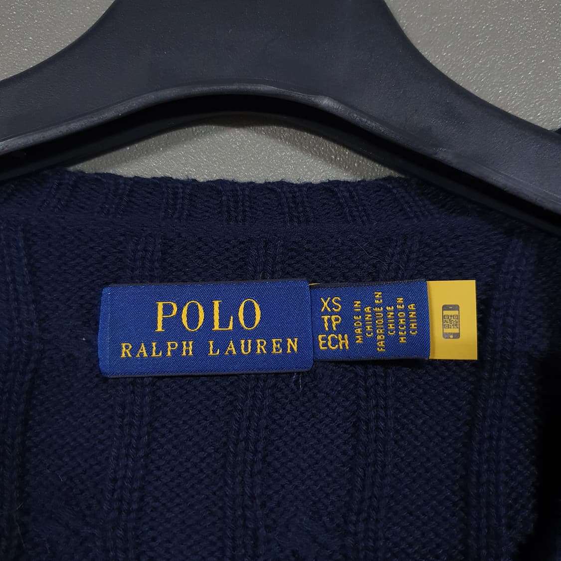 XS) 폴로 랄프로렌 신형 24FW 큐알탭 케이블 니트 꽈배기 스웨터 상품이미지5