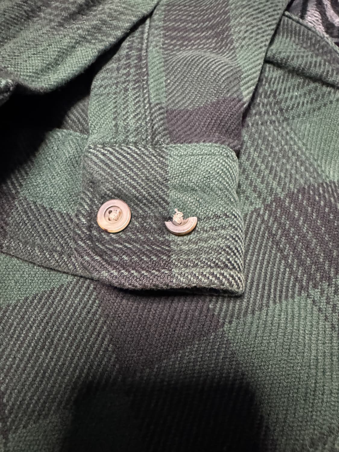 아크릴릭 체크 셔츠 그린 상품이미지6