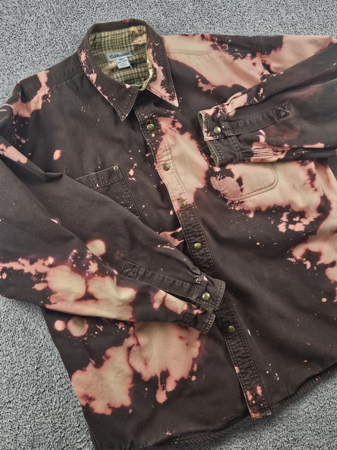 칼하트 다잉 워시드 커스텀 워크 셔츠 자켓 ( 2XL ) / 10584 상품이미지10