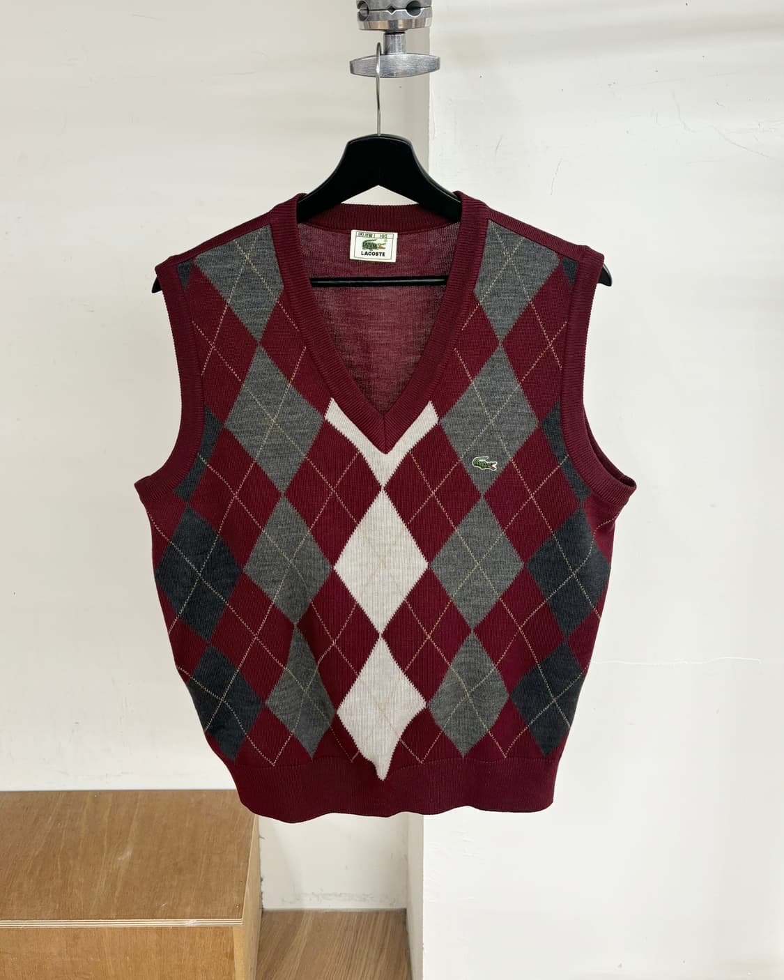 라코스테 아가일 패턴 니트 베스트 상품이미지1