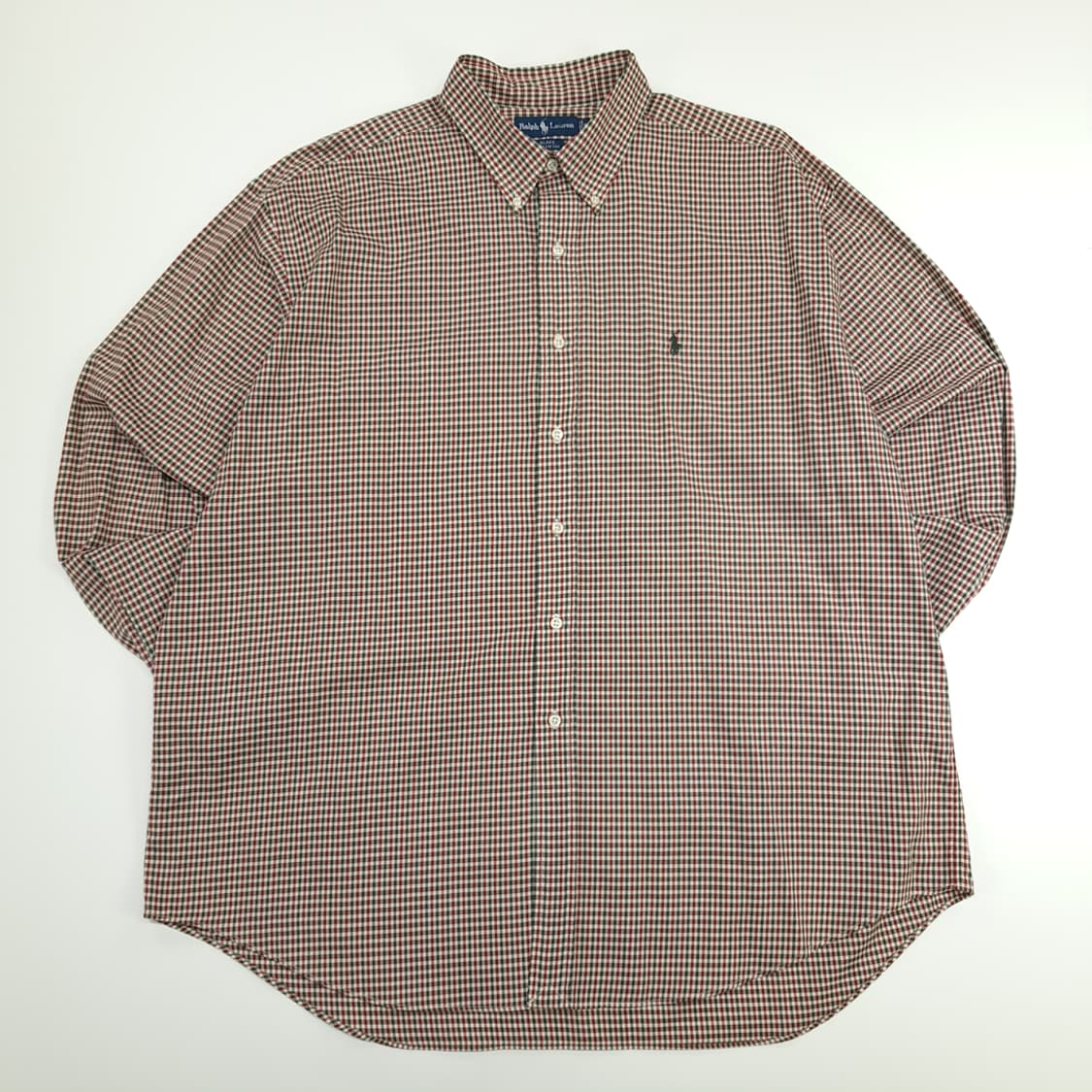 CN763 2XL 폴로 랄프로렌 크리스마스 마이크로체크 긴팔 셔츠 남방 상품이미지1