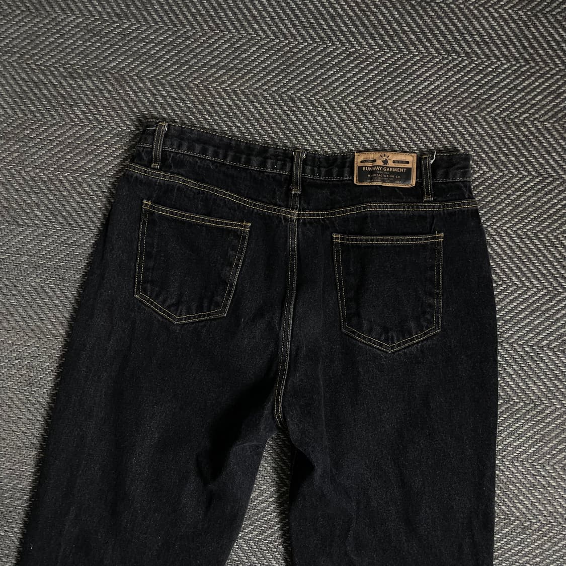 런웨이 빈티지 흑청 와이드 데님 스트레이트 팬츠 y 4859 상품이미지7