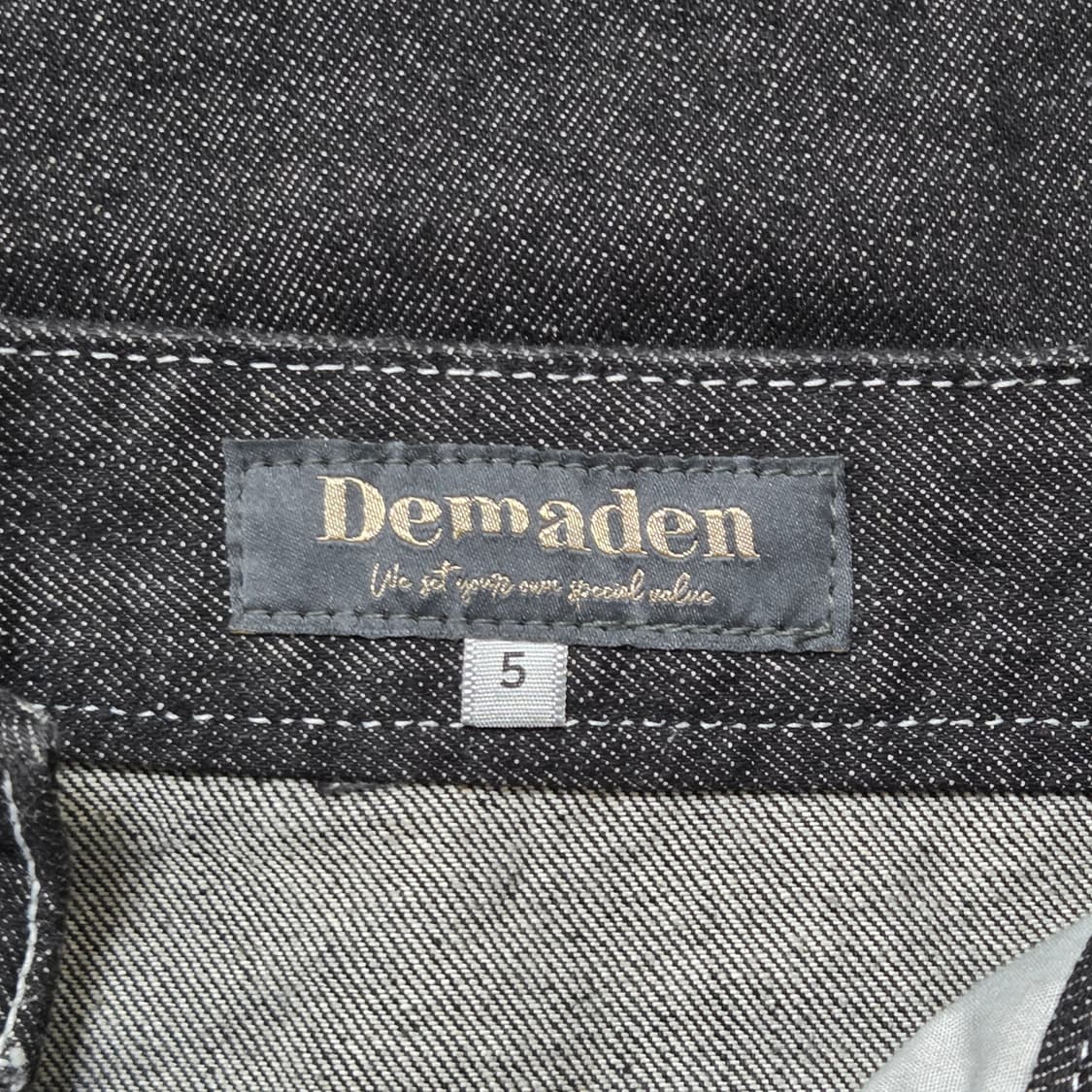 DEMADEN 디메이든 라인 커팅 흑청 데님 팬츠 상품이미지6