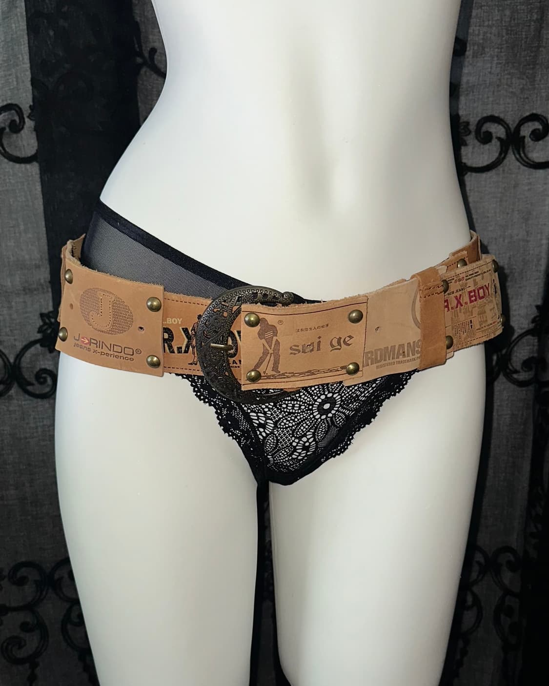 Leather Patchwork Belt 상품이미지2