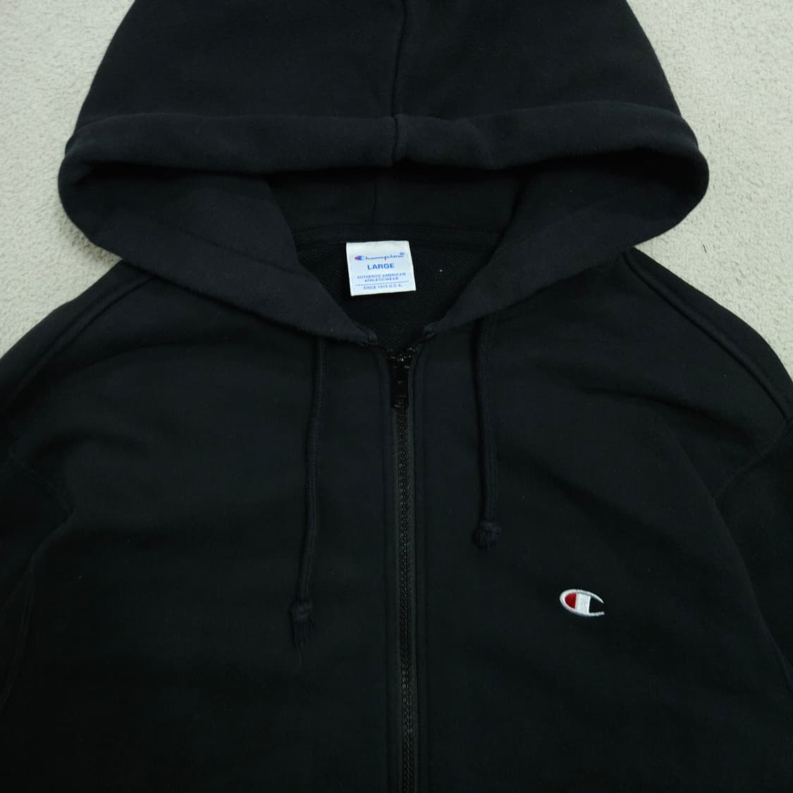 챔피온 후드 집업 L 블랙 상품이미지2