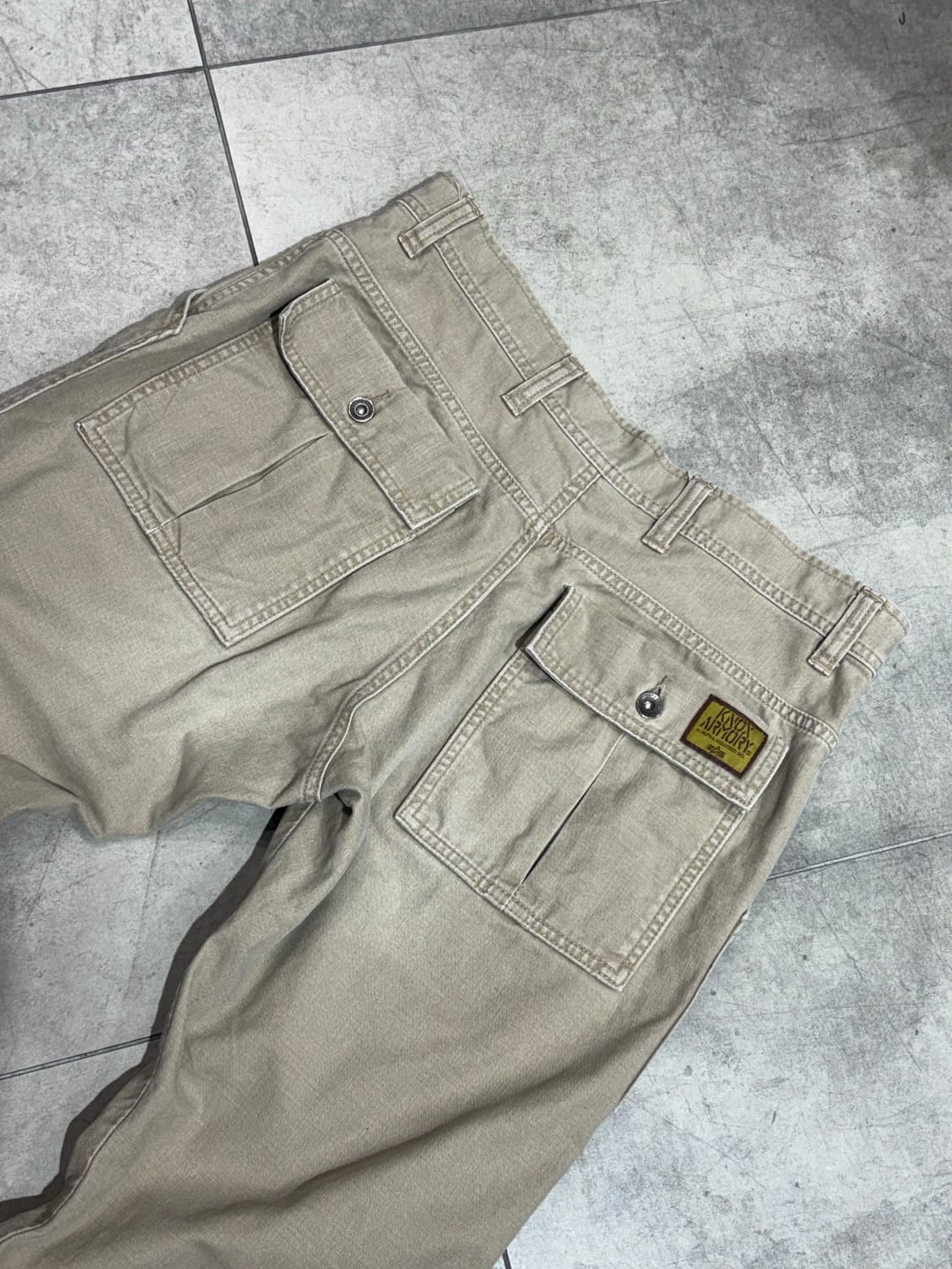 알파 인더스트리 베이지 카고 코튼 와이드 팬츠 상품이미지8